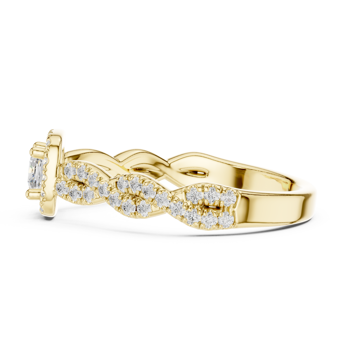Round Halo Lab Grown Diamond Ring
