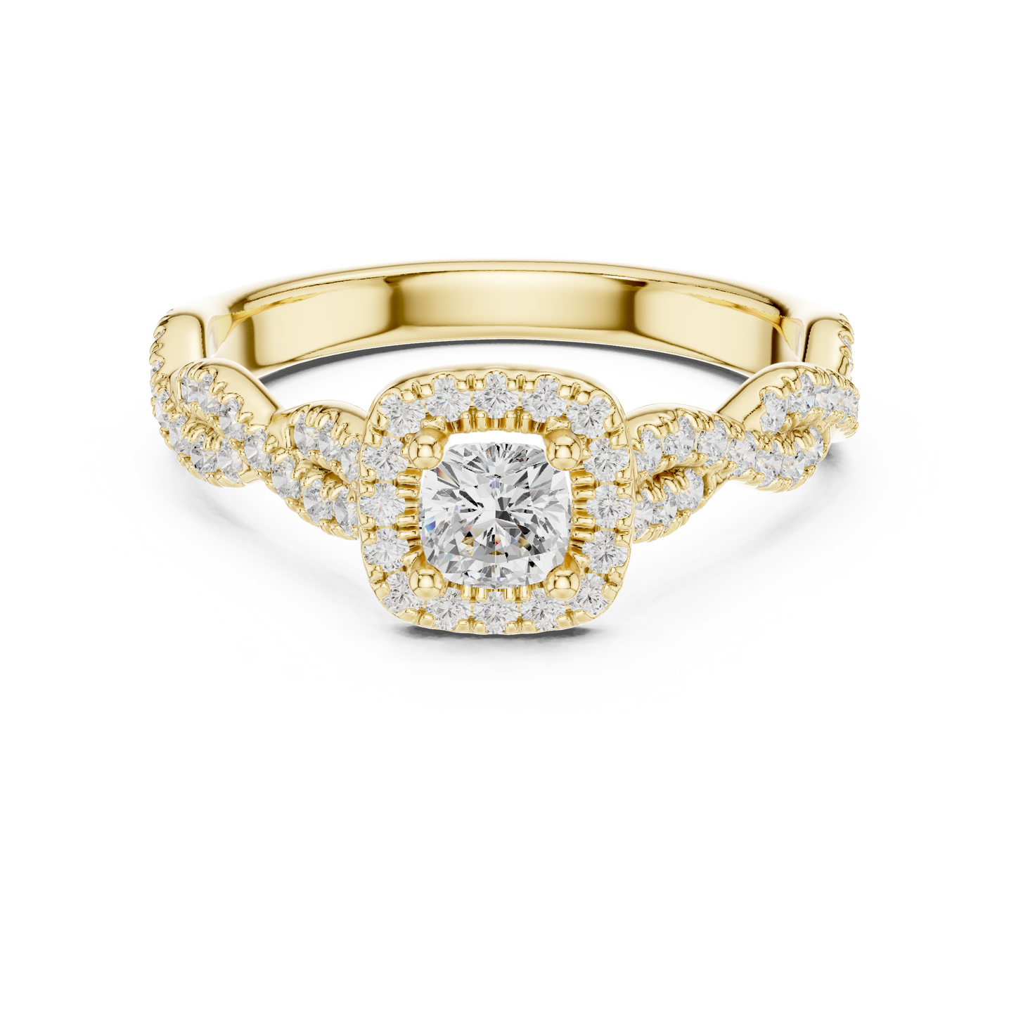Round Halo Lab Grown Diamond Ring