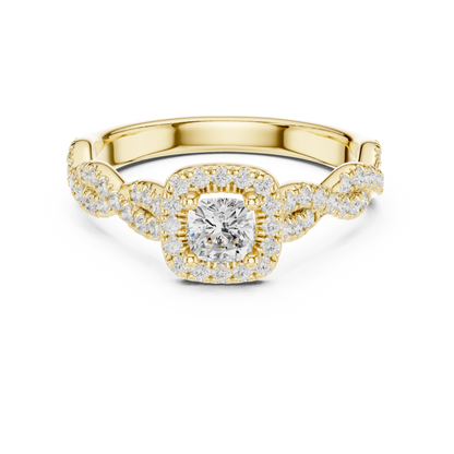 Round Halo Lab Grown Diamond Ring