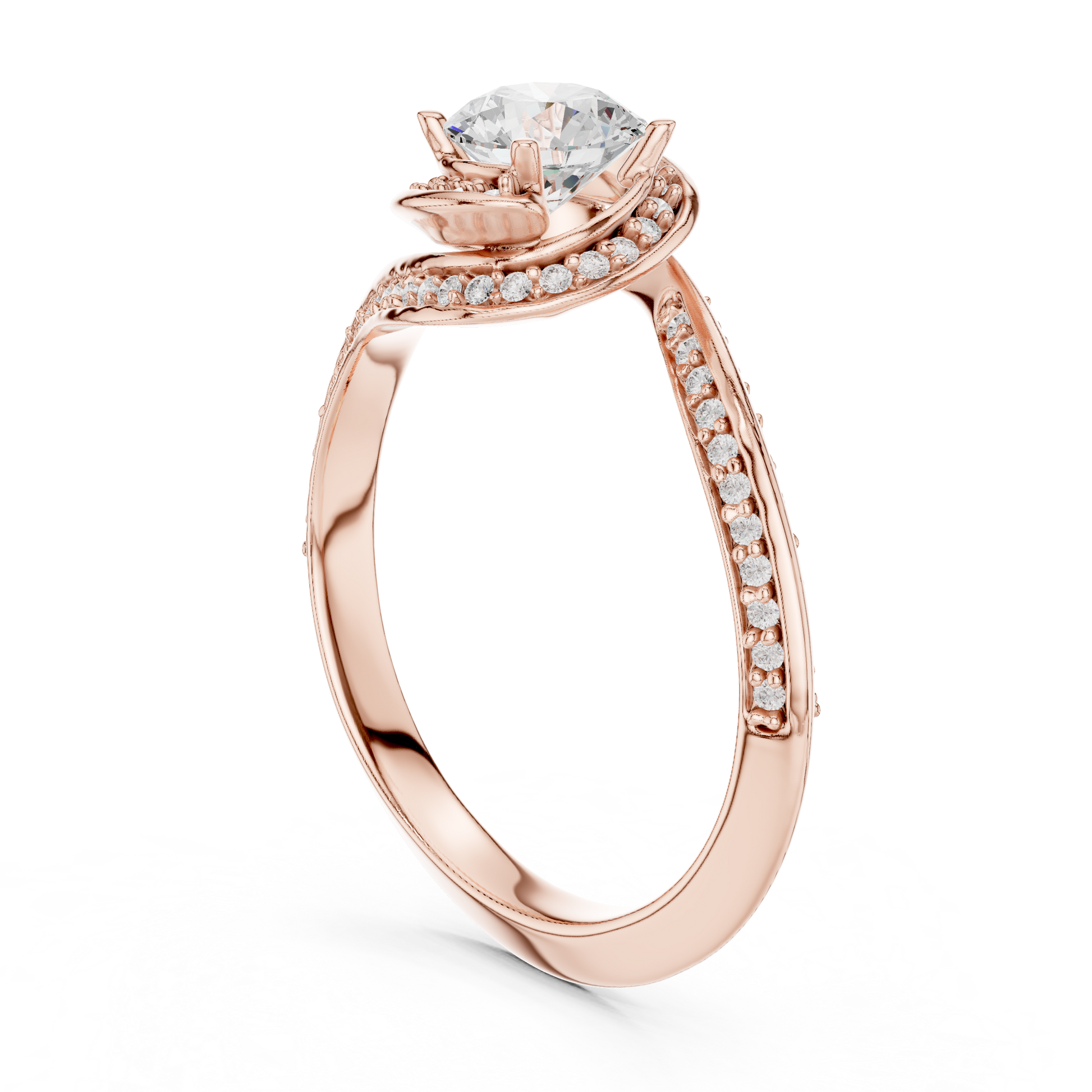 Round Halo Lab Grown Diamond Ring
