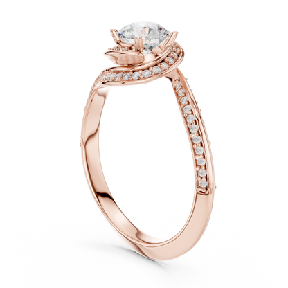 Round Halo Lab Grown Diamond Ring