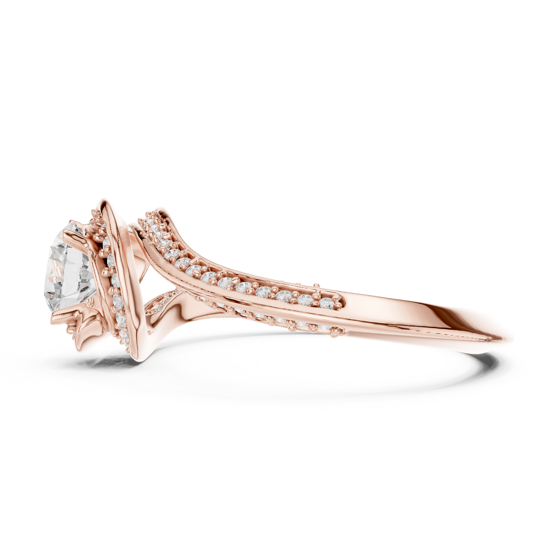 Round Halo Lab Grown Diamond Ring