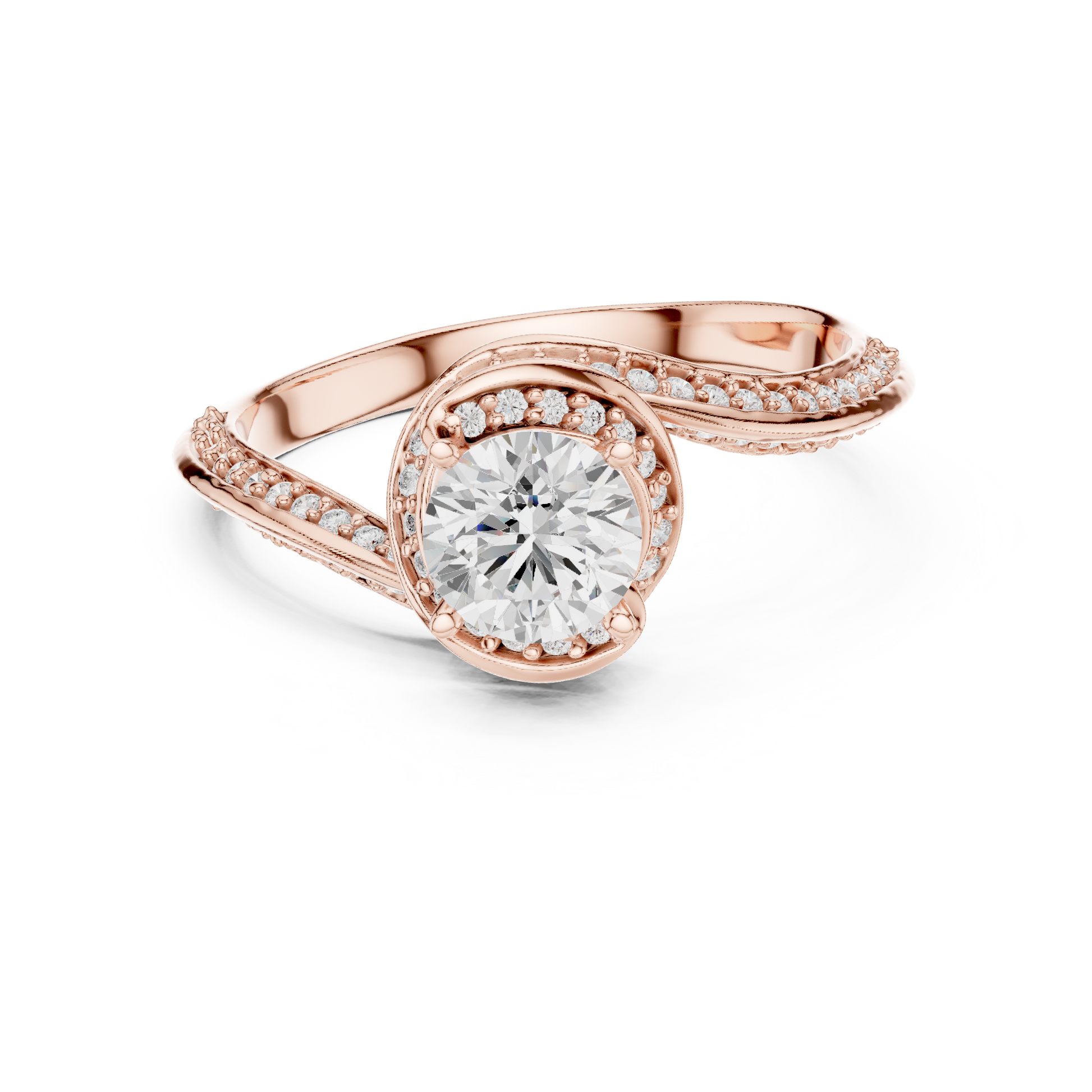 Round Halo Lab Grown Diamond Ring