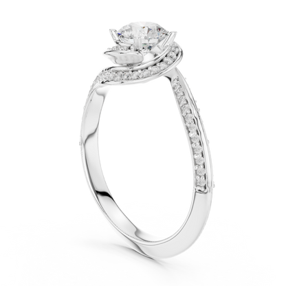 Round Halo Lab Grown Diamond Ring