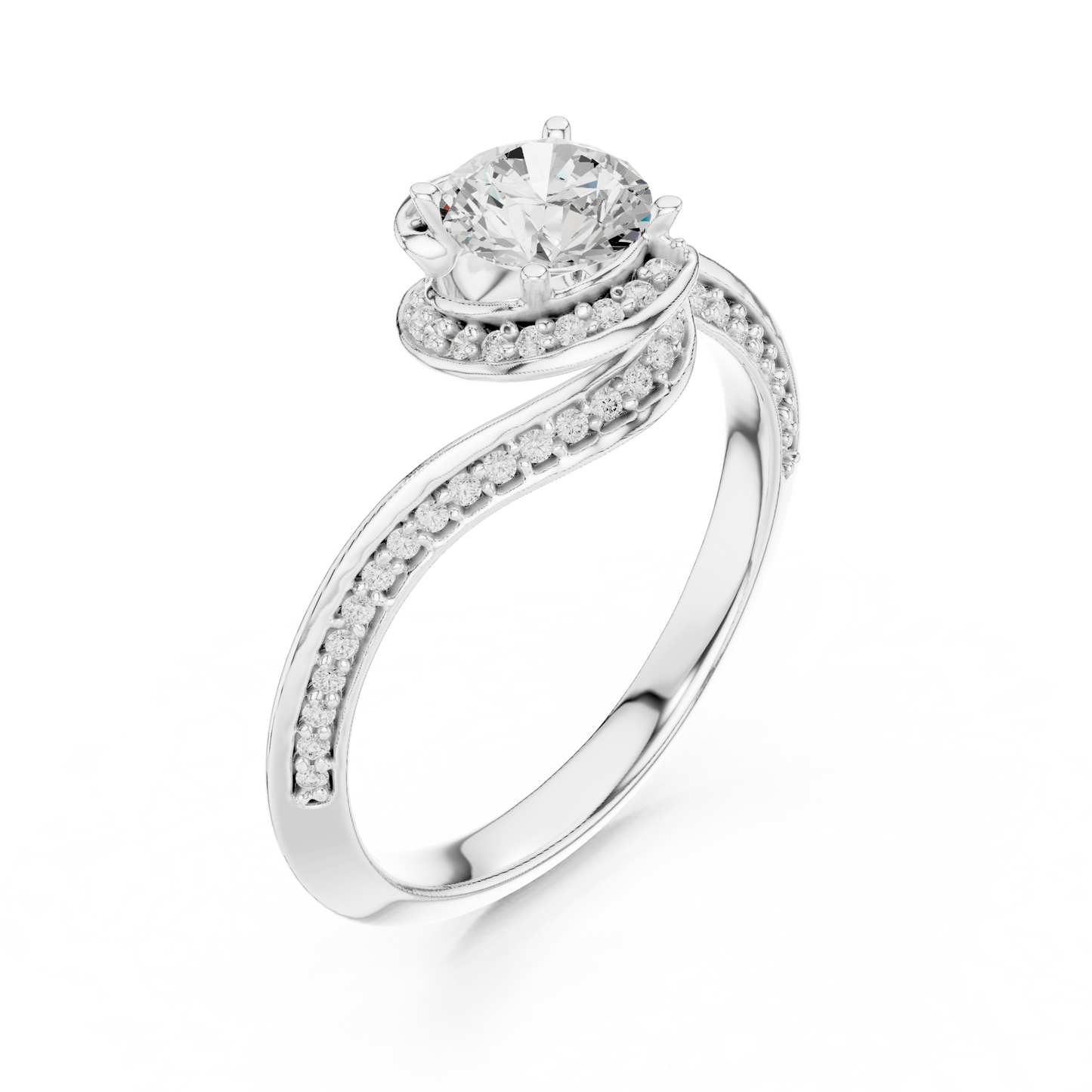 Round Halo Lab Grown Diamond Ring