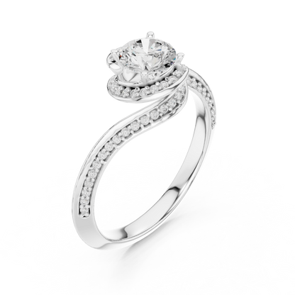 Round Halo Lab Grown Diamond Ring