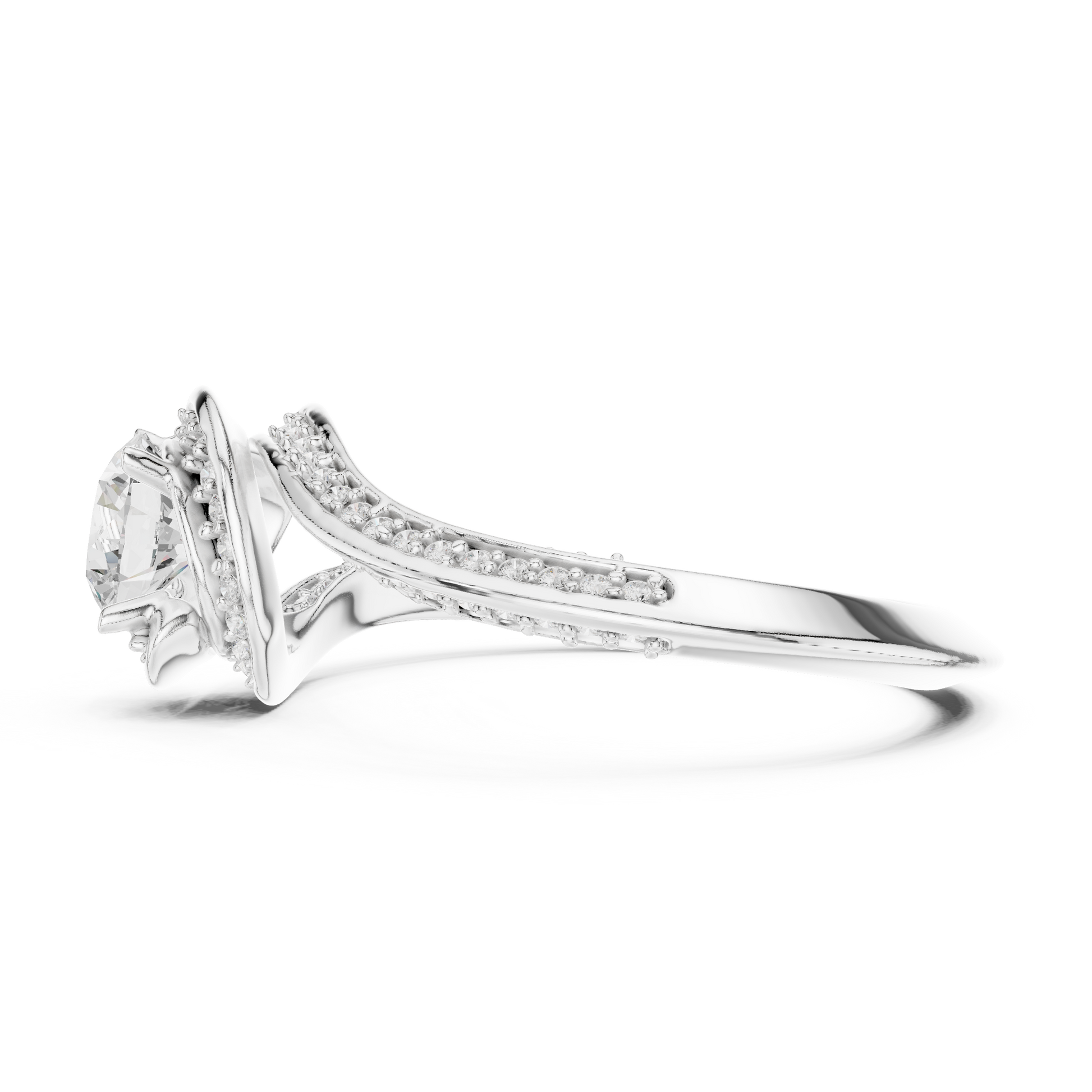 Round Halo Lab Grown Diamond Ring