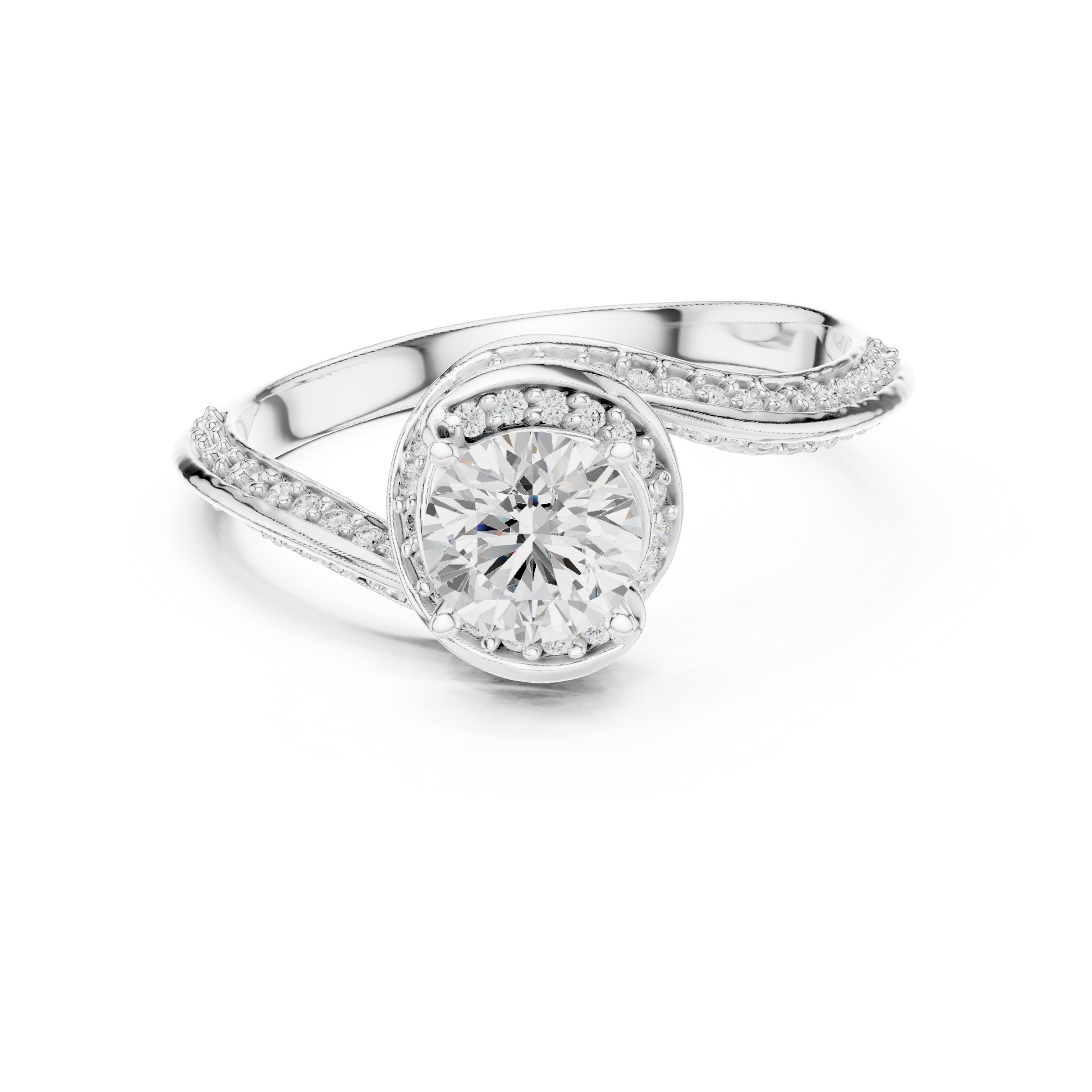Round Halo Lab Grown Diamond Ring