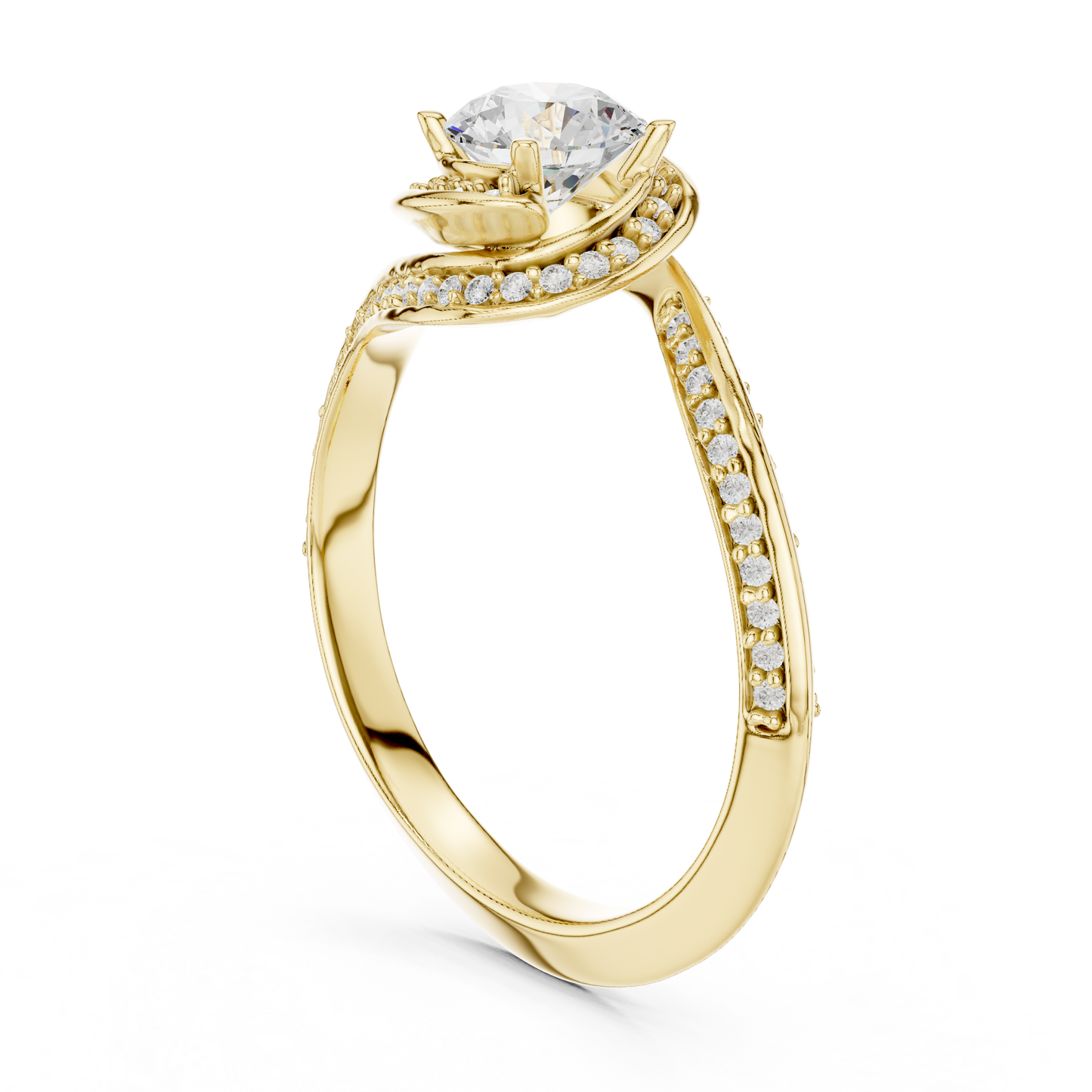 Round Halo Lab Grown Diamond Ring