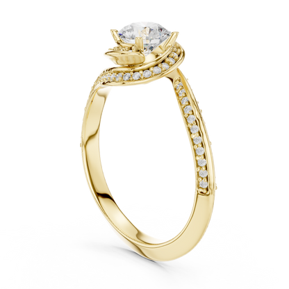Round Halo Lab Grown Diamond Ring