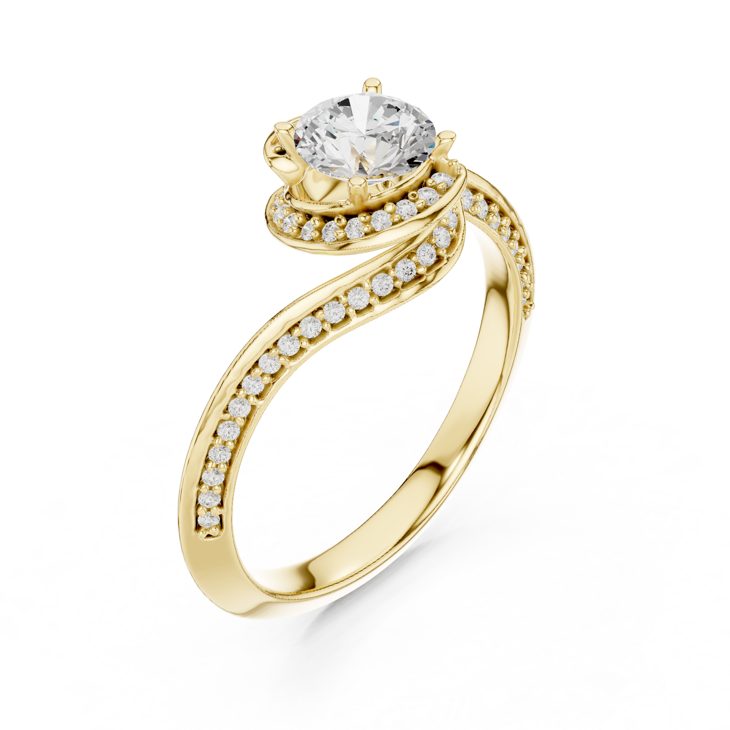 Round Halo Lab Grown Diamond Ring