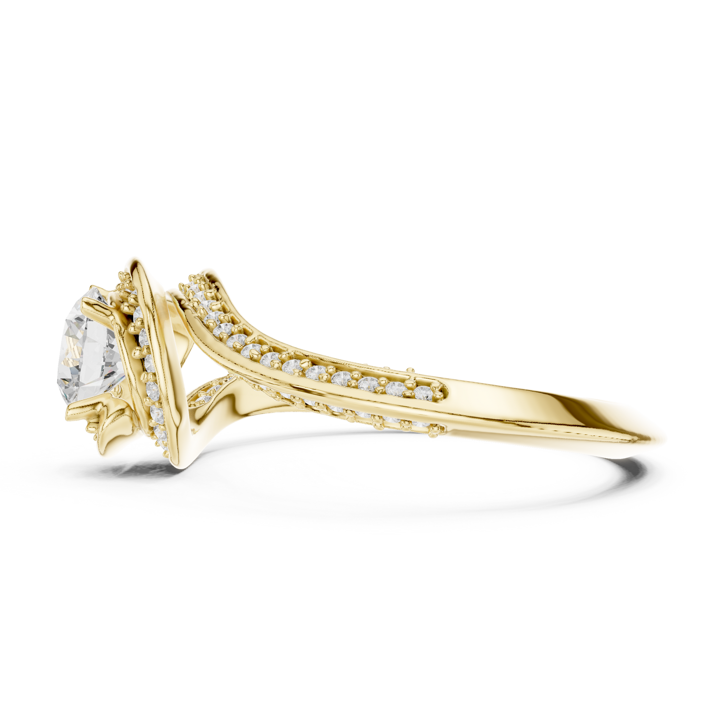 Round Halo Lab Grown Diamond Ring