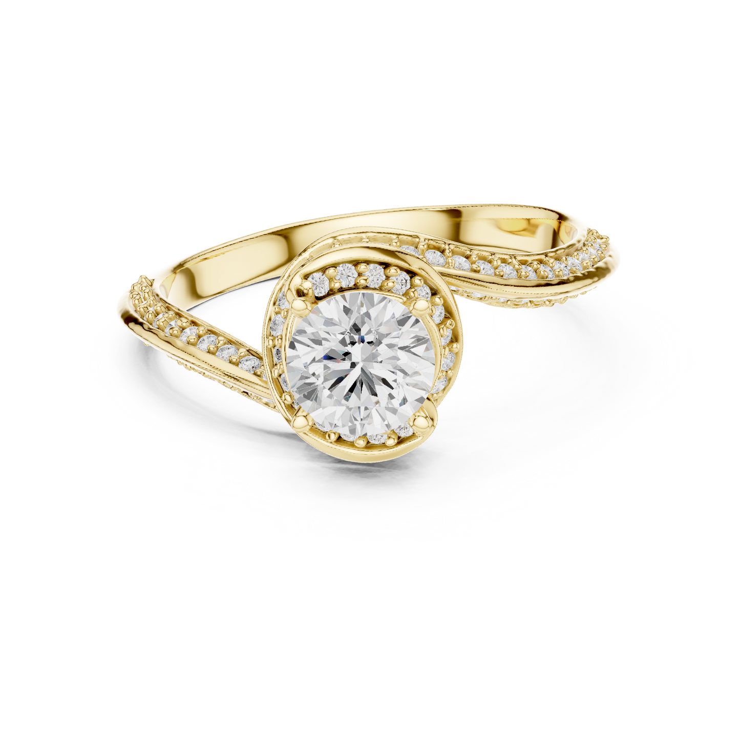 Round Halo Lab Grown Diamond Ring