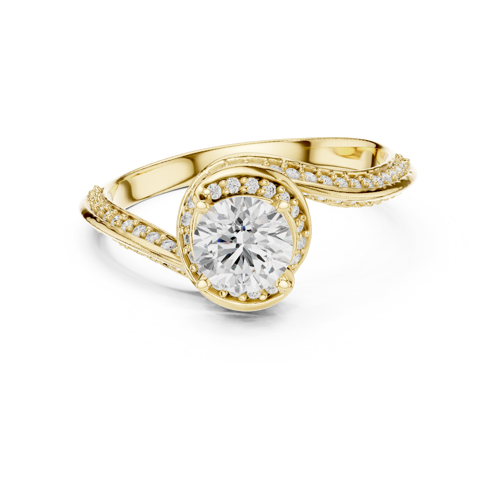 Round Halo Lab Grown Diamond Ring