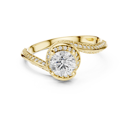 Round Halo Lab Grown Diamond Ring
