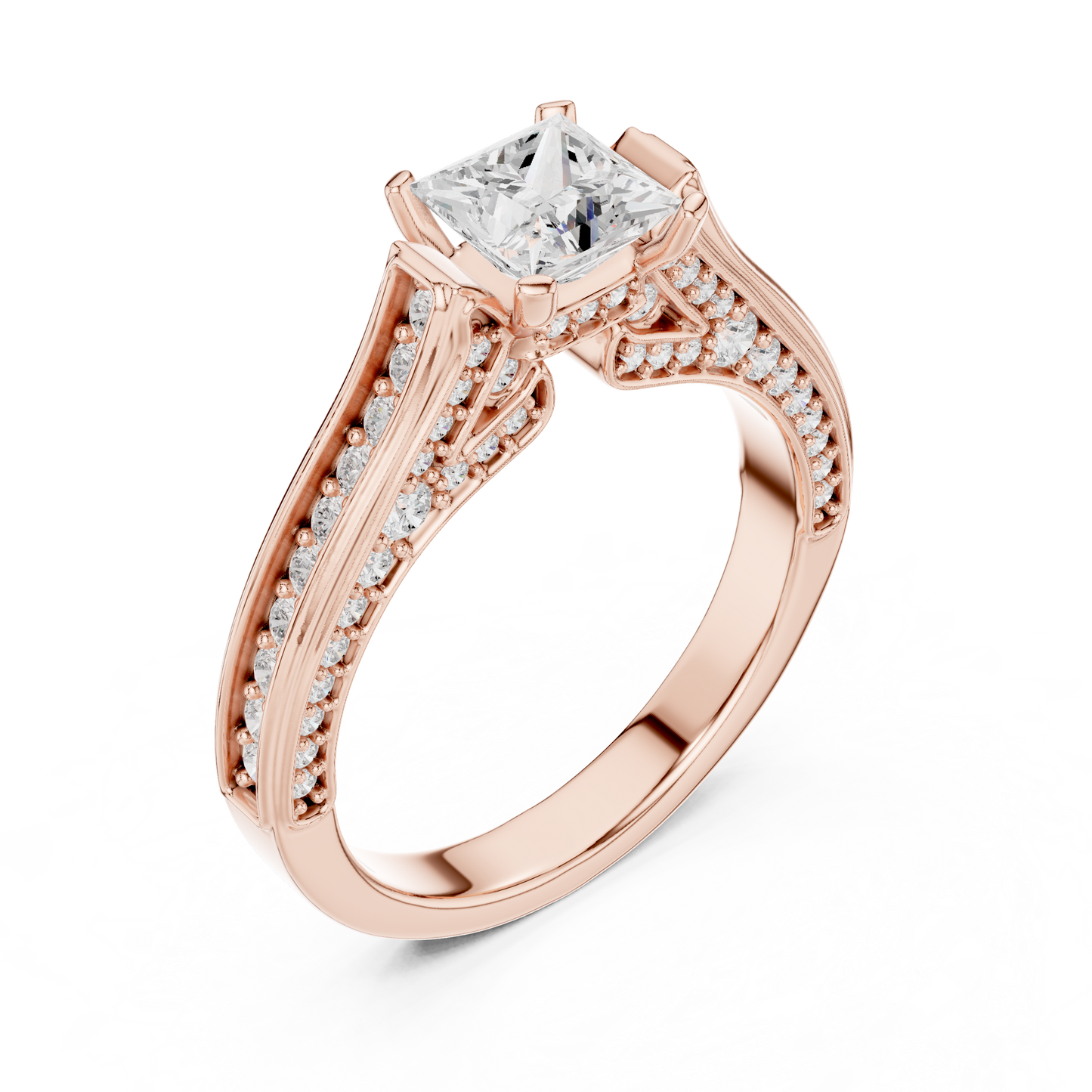Round Halo Lab Grown Diamond Ring