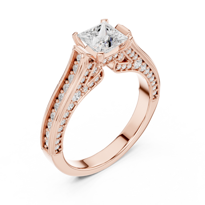 Round Halo Lab Grown Diamond Ring