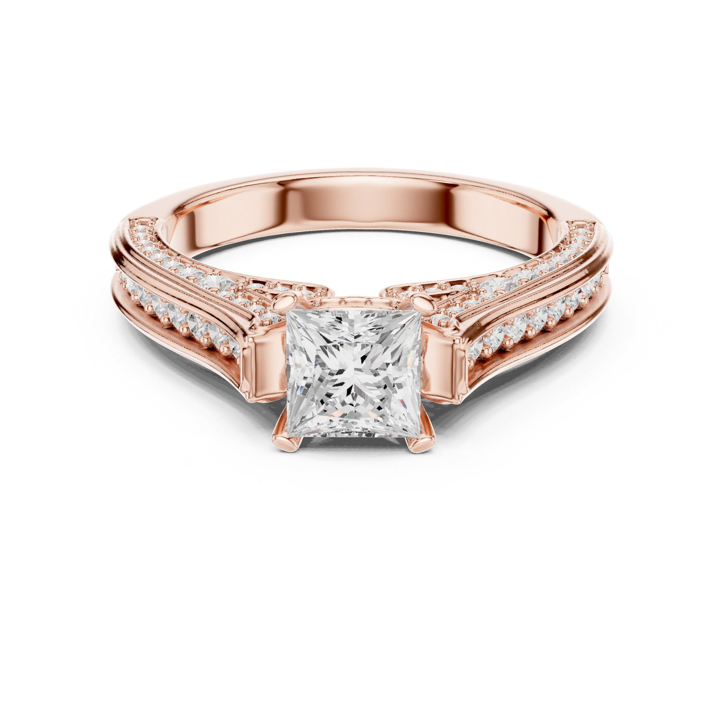 Round Halo Lab Grown Diamond Ring