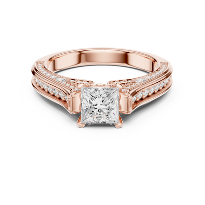 Round Halo Lab Grown Diamond Ring