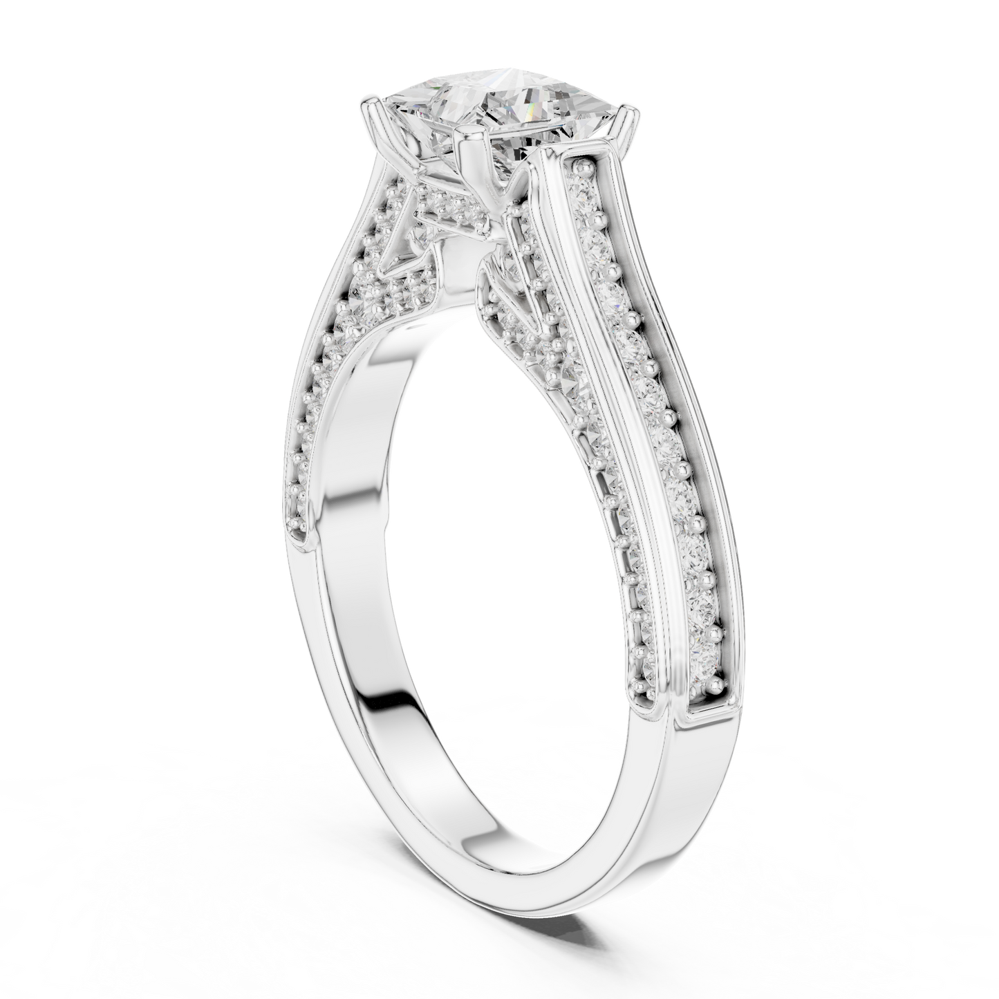 Round Halo Lab Grown Diamond Ring