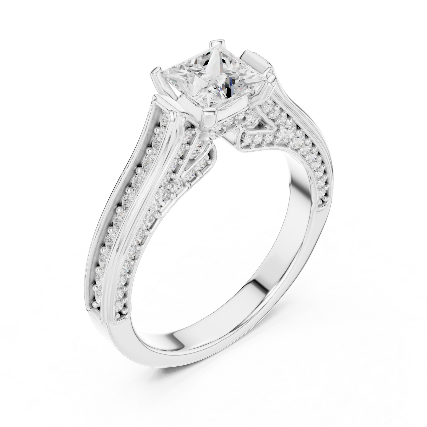 Round Halo Lab Grown Diamond Ring
