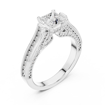 Round Halo Lab Grown Diamond Ring