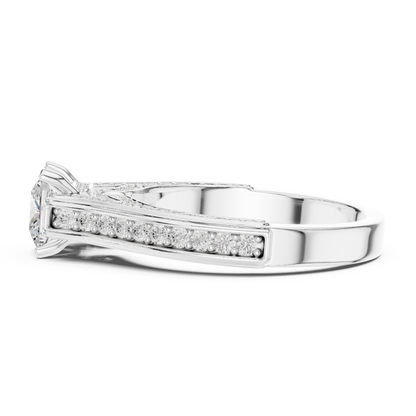 Round Halo Lab Grown Diamond Ring