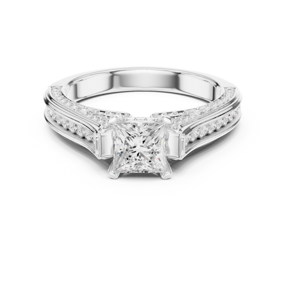 Round Halo Lab Grown Diamond Ring
