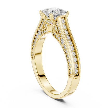 Round Halo Lab Grown Diamond Ring