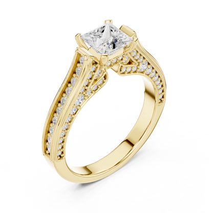 Round Halo Lab Grown Diamond Ring