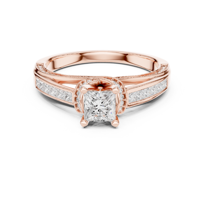 Mixed Shape Lab Grown Diamond Halo Ring