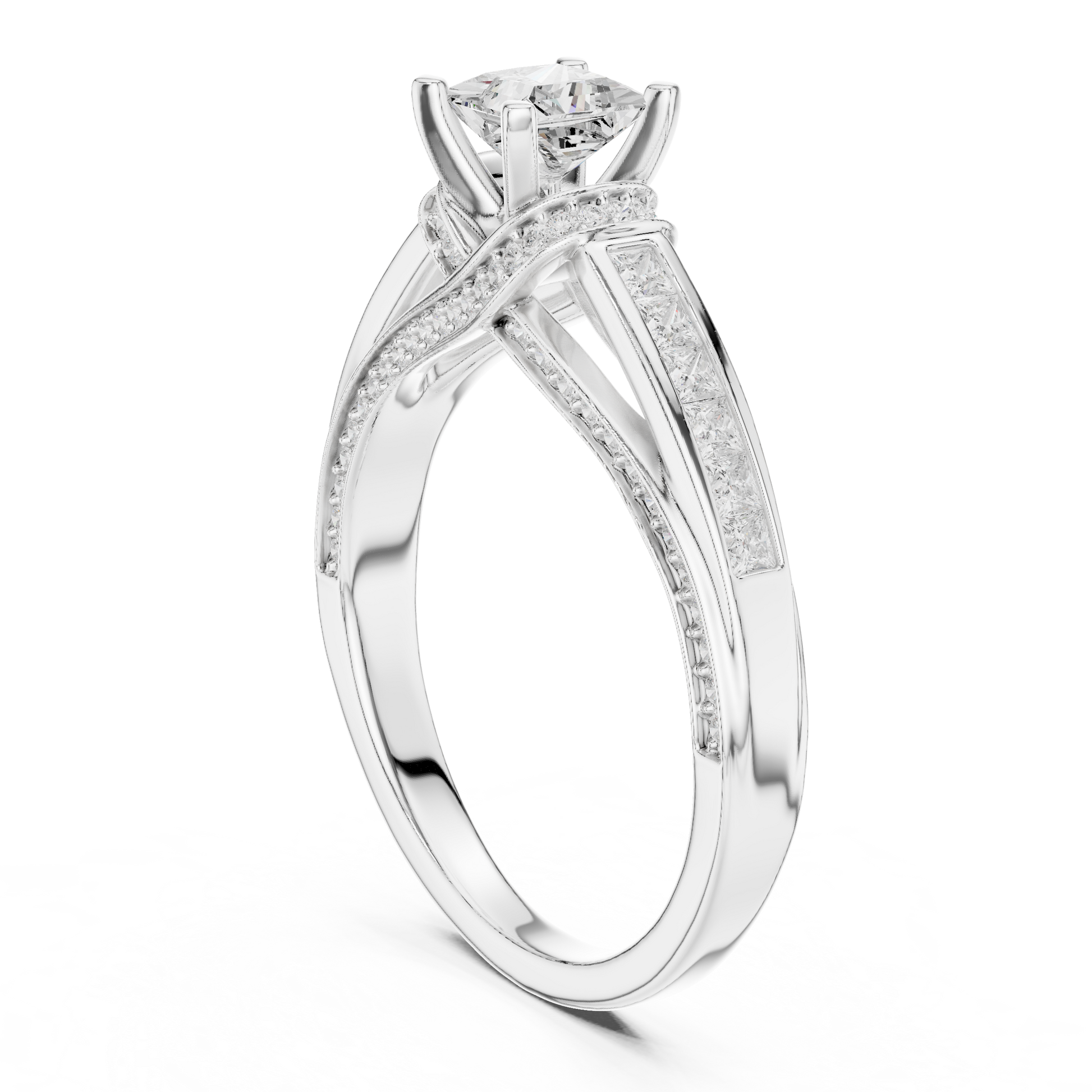 Mixed Shape Lab Grown Diamond Halo Ring