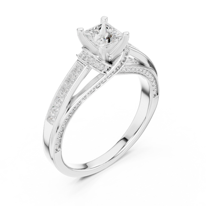 Mixed Shape Lab Grown Diamond Halo Ring