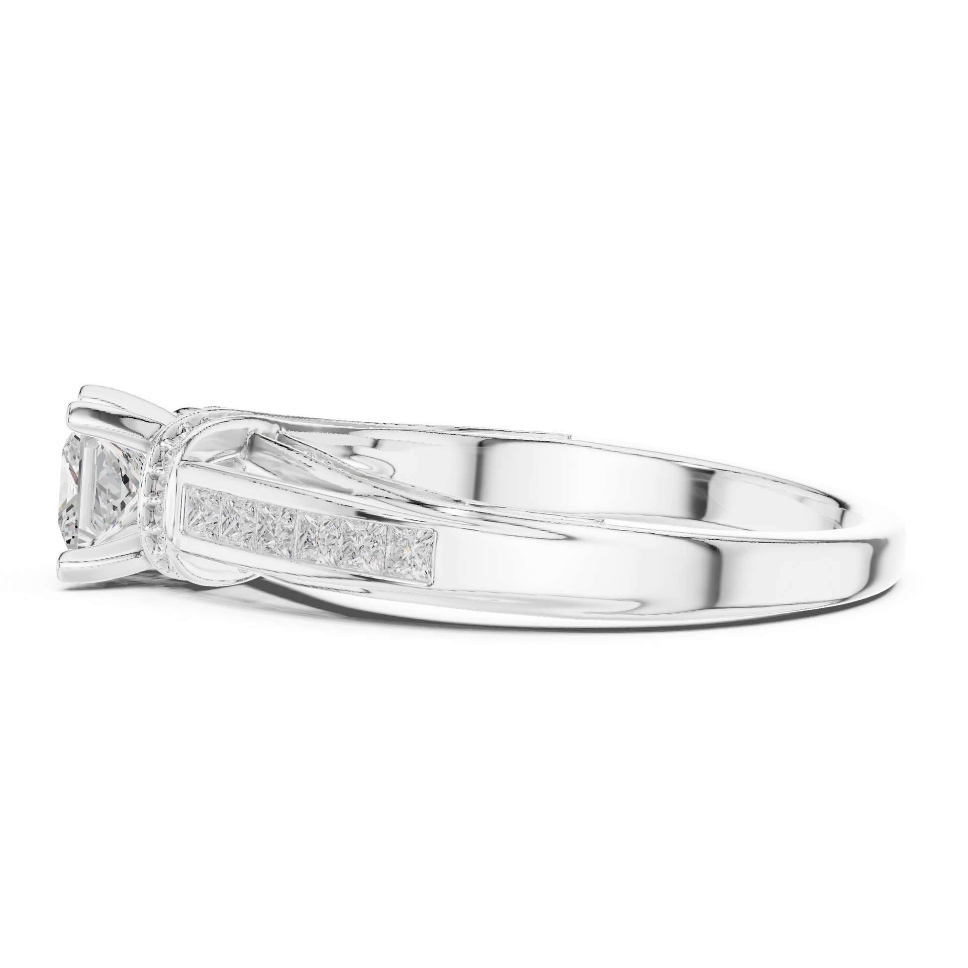 Mixed Shape Lab Grown Diamond Halo Ring