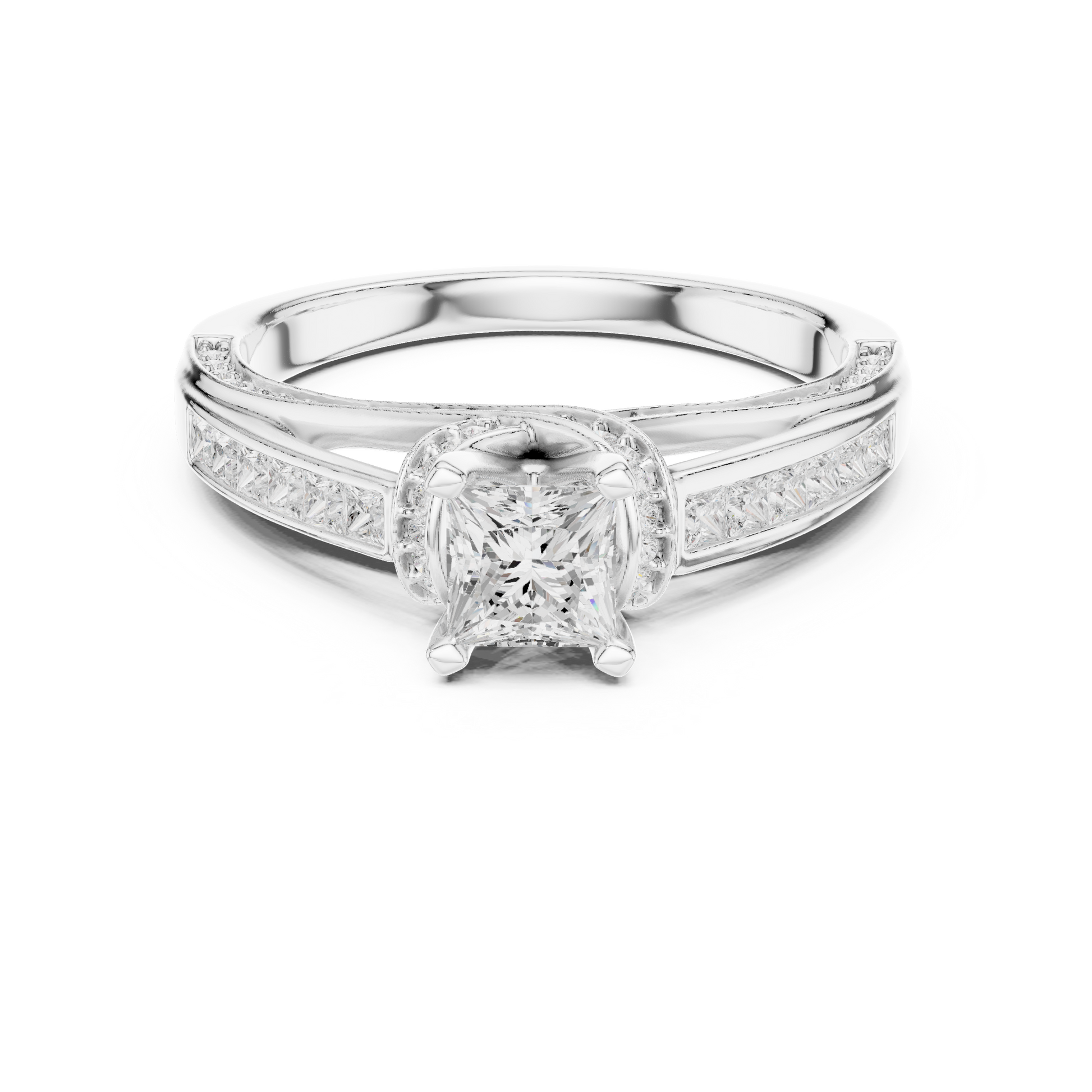 Mixed Shape Lab Grown Diamond Halo Ring