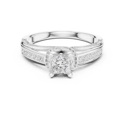 Mixed Shape Lab Grown Diamond Halo Ring