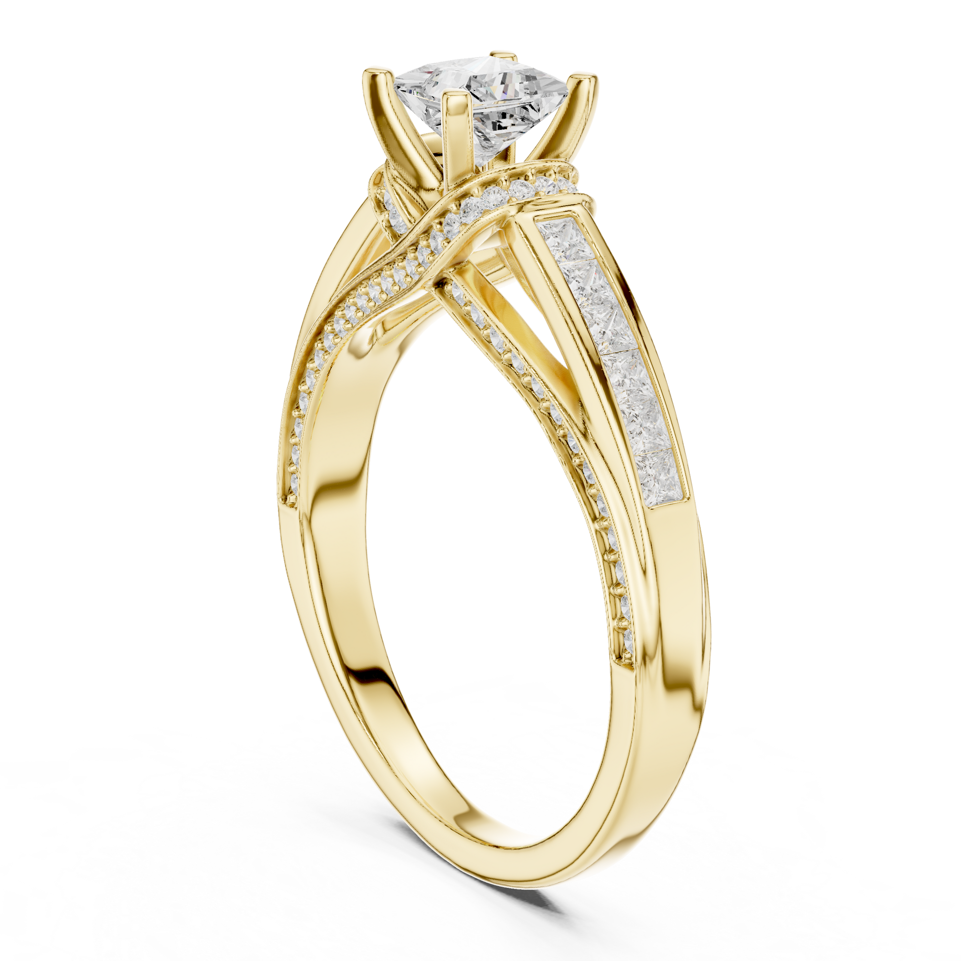 Mixed Shape Lab Grown Diamond Halo Ring