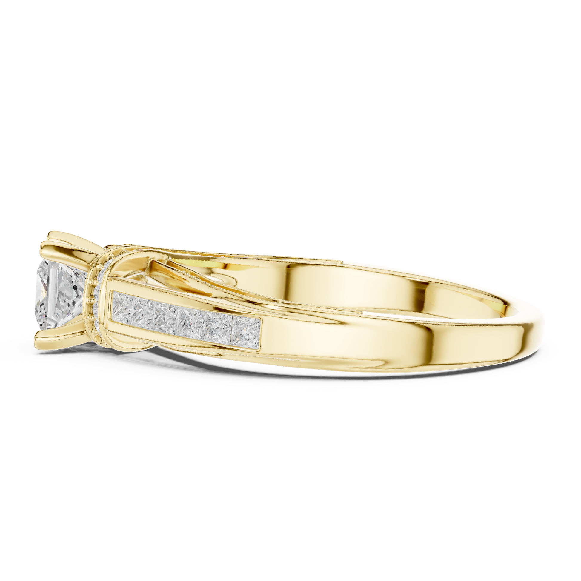 Mixed Shape Lab Grown Diamond Halo Ring