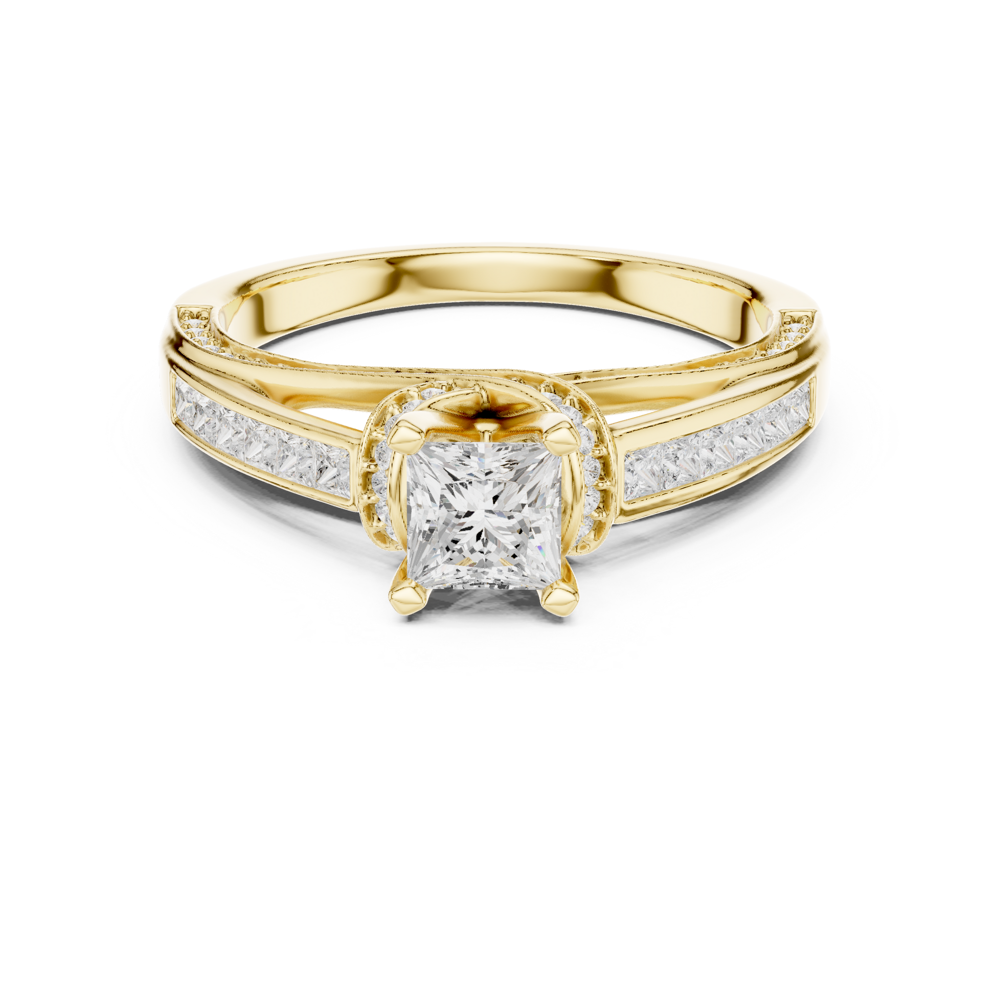 Mixed Shape Lab Grown Diamond Halo Ring