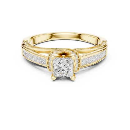 Mixed Shape Lab Grown Diamond Halo Ring