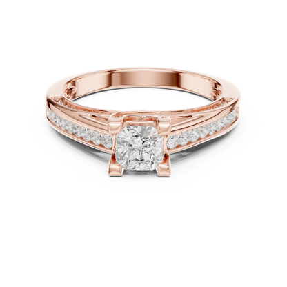 Round Halo Lab Grown Diamond Ring