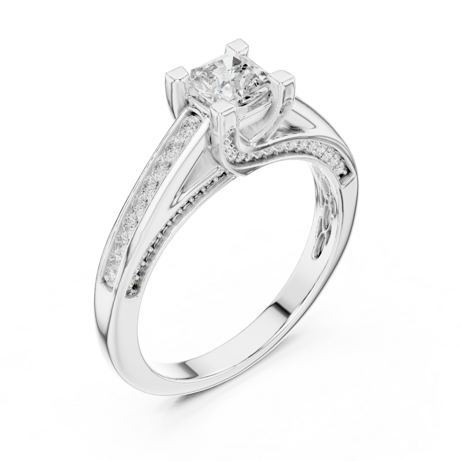 Round Halo Lab Grown Diamond Ring