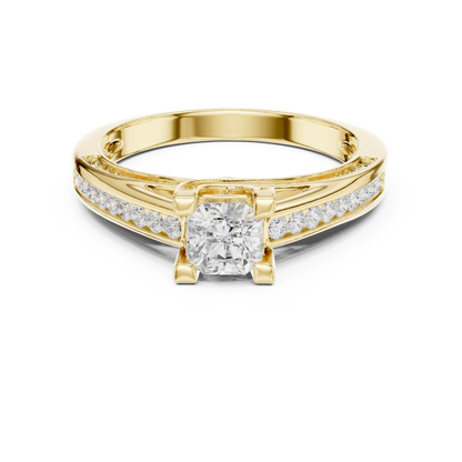 Round Halo Lab Grown Diamond Ring