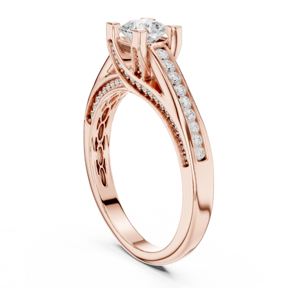 Round Halo Lab Grown Diamond Ring