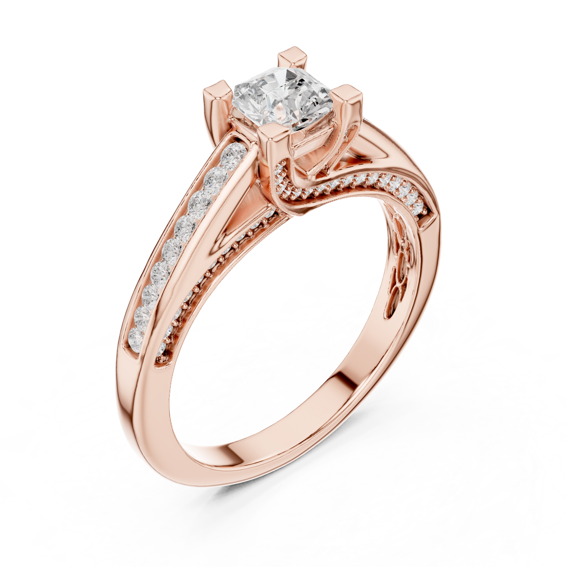 Round Halo Lab Grown Diamond Ring