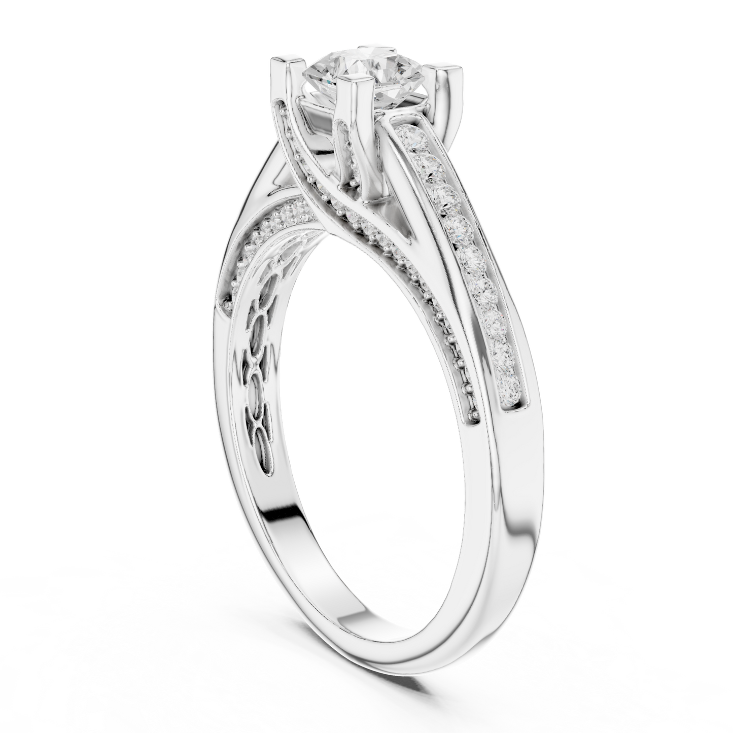 Round Halo Lab Grown Diamond Ring