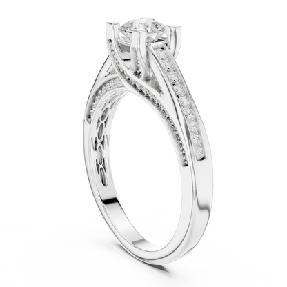 Round Halo Lab Grown Diamond Ring