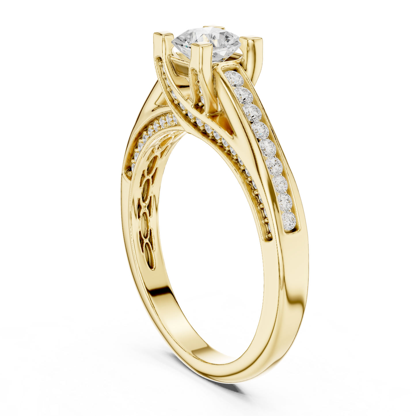 Round Halo Lab Grown Diamond Ring