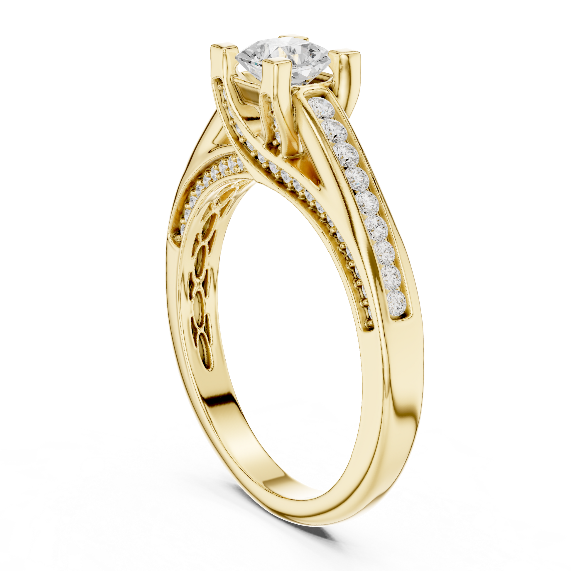 Round Halo Lab Grown Diamond Ring