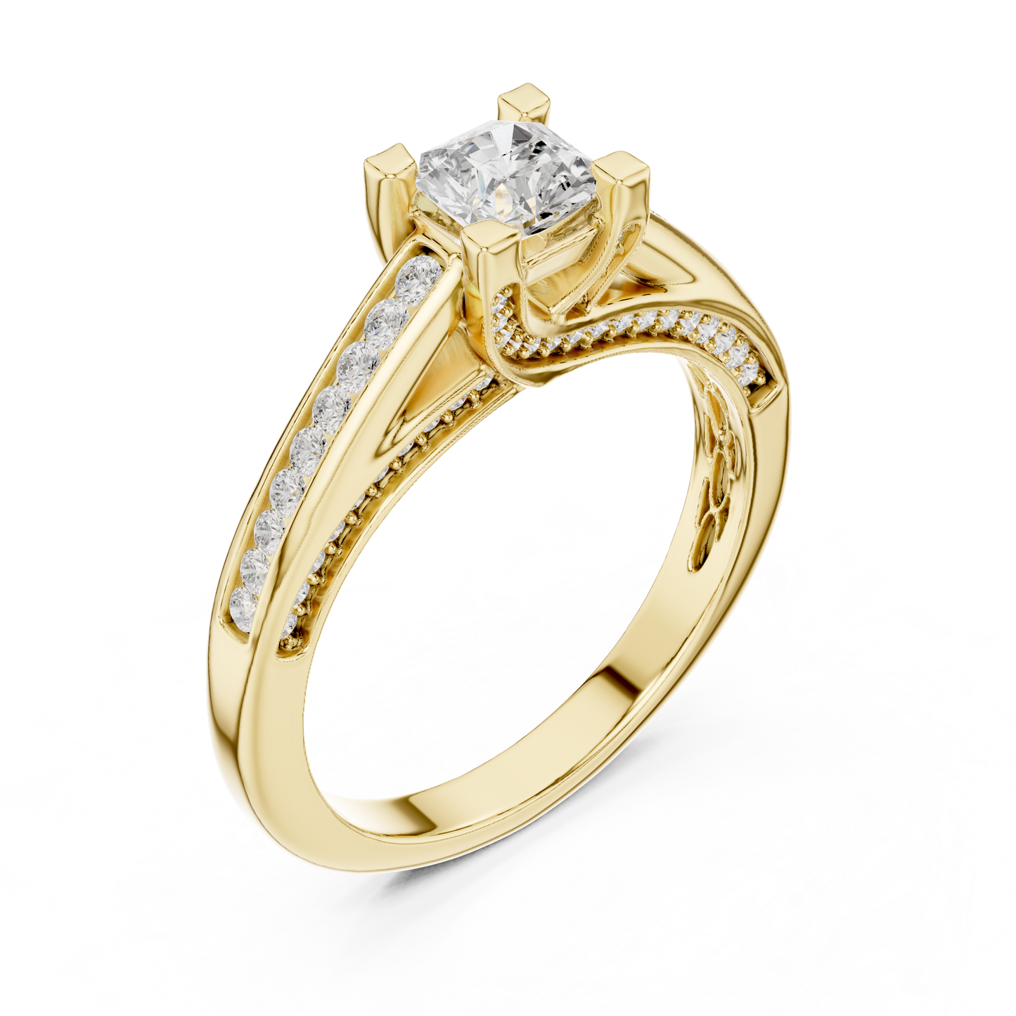 Round Halo Lab Grown Diamond Ring